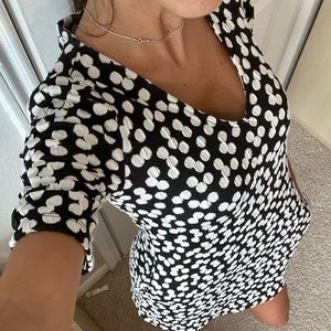 Anthropology beautiful polka dots mini dress